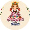 Wzór: Przypinka Mała Królewna Ludowa – napis Mała królewna i pole imię