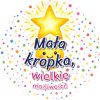 Wzór: Przypinka Mała Kropka Wielkie Możliwości – grafika z napisem Mała kropka, wielkie możliwości!