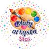 Wzór: Przypinka Mały Artysta Paleta – napis Mały artysta i pole imię