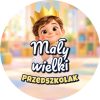 Wzór: Przypinka Mały Wielki Przedszkolak Chłopiec w Koronie – grafika z napisem Mały wielki przedszkolak