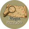 Wzór: Przypinka Mapa Przygód – grafika z napisem Mapa przygód