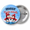 Przypinka Morsy Pingwiny z Miasta: przypinka dla morsów z napisem Morsy oraz polem miasto (np. Twoje miasto) – przód i aluminiowy tył z agrafką