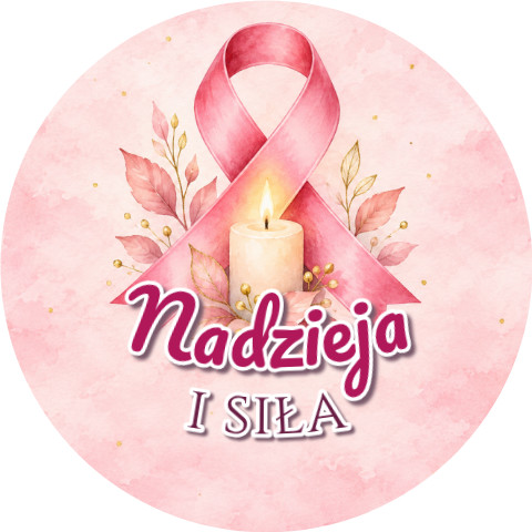 Wzór: Przypinka Nadzieja i Siła – grafika z napisem Nadzieja i siła