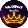 Wzór: Przypinka Najlepszy Kawaler Neonowa Korona – grafika z napisem Najlepszy kawaler