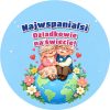 Wzór: Przypinka Najwspanialsi Dziadkowie – pastelowa grafika z napisem Najwspanialsi Dziadkowie na świecie!