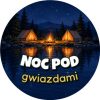 Wzór: Przypinka Noc pod Gwiazdami – grafika z napisem Noc pod gwiazdami