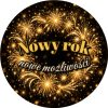 Wzór: Przypinka Nowy Rok Nowe Możliwości – sylwestrowa grafika z napisem Nowy rok nowe możliwości