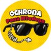Wzór: Przypinka Ochrona Pana Młodego Okulary i Słuchawka – grafika z napisem Ochrona Pana Młodego