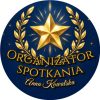 Wzór: Przypinka Organizator Spotkania – napis Organizator spotkania i pole imię i nazwisko na eleganckiej grafice