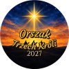 Wzór: Przypinka Orszak Trzech Króli 2027 Gwiazda Betlejemska – napis Orszak Trzech Króli i pole rok