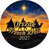 Wzór: Przypinka Orszak Trzech Króli 2027 Karawana o Zmierzchu – napis Orszak Trzech Króli i pole rok