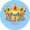 Wzór: Przypinka Orszak Trzech Króli 2027 Wesoła Korona – napis Orszak Trzech Króli i pole rok