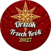Wzór: Przypinka Orszak Trzech Króli 2027 Złota Gwiazda – napis Orszak Trzech Króli i pole rok