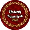 Wzór: Przypinka Orszak Trzech Króli 2027 Złoty Wieniec – napis Orszak Trzech Króli i pole rok