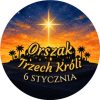 Wzór: Przypinka Orszak Trzech Króli 6 Stycznia Betlejem – napis Orszak Trzech Króli i pole data