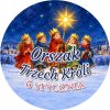 Wzór: Przypinka Orszak Trzech Króli 6 Stycznia Kolędnicy – napis Orszak Trzech Króli i pole data