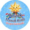 Wzór: Przypinka Orszak Trzech Króli Grupa Gwiazdki – napis Orszak Trzech Króli i pole grupa