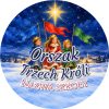 Wzór: Przypinka Orszak Trzech Króli Szkoła Korowód – napis Orszak Trzech Króli i pole nazwa szkoły