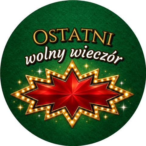Wzór: Przypinka Ostatni Wolny Wieczór Gwiazda Vegas – grafika z napisem Ostatni wolny wieczór