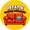 Wzór: Przypinka Ostatni Wolny Wieczór Kanapa i Pilot – grafika z napisem Ostatni wolny wieczór