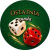 Wzór: Przypinka Ostatnia Runda Rzut Kośćmi – grafika z napisem Ostatnia runda