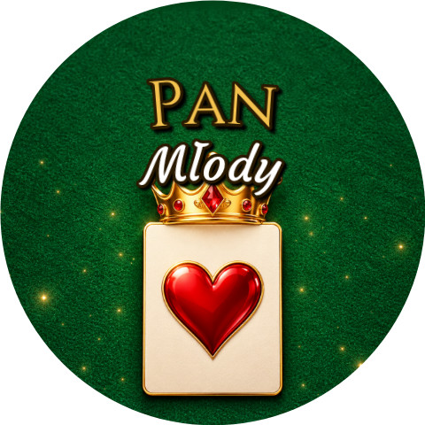 Wzór: Przypinka Pan Młody Karta z Koroną – grafika z napisem Pan Młody