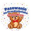 Wzór: Przypinka Pasowanie na Przedszkolaka Grupa Misie – napis Pasowanie na Przedszkolaka i pole grupa