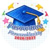 Wzór: Przypinka Pasowanie Pierwszoklasisty z Rokiem Szkolnym Kredkowy Biret – napis Pasowanie Pierwszoklasisty i pole rok szkolny