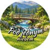 Wzór: Przypinka Pod Jednym Niebem – grafika z napisem Pod jednym niebem
