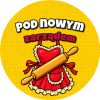 Wzór: Przypinka Pod Nowym Zarządem Wałek i Fartuch – grafika z napisem Pod nowym zarządem
