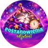 Wzór: Przypinka Postanowienia od Jutra – sylwestrowa grafika z napisem Postanowienia od jutra!