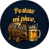 Wzór: Przypinka Postaw Mi Piwo Beczka z Kranem – grafika z napisem Postaw mi piwo, żenię się!