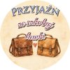 Wzór: Przypinka Przyjaźń ze Szkolnej Ławki – grafika z napisem Przyjaźń ze szkolnej ławki
