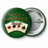Przypinka Przyszły Pan Młody z Imieniem Cztery Asy: przypinka na wieczór kawalerski z napisem Przyszły Pan Młody oraz polem imię (np. Tomek) – przód i aluminiowy tył z agrafką