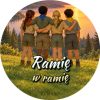 Wzór: Przypinka Ramię w Ramię – grafika z napisem Ramię w ramię