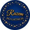 Wzór: Przypinka Razem po Latach Złoty Napis – grafika z napisem Razem po latach