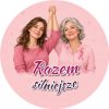 Wzór: Przypinka Razem Silniejsze – grafika z napisem Razem silniejsze