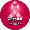 Wzór: Przypinka Różowa Wstążka – grafika z napisem Różowa wstążka