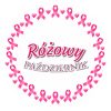 Wzór: Przypinka Różowy Październik Pierścień Wstążek – grafika z napisem Różowy październik