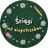 Wzór: Przypinka Ściągi Już Niepotrzebne – grafika z napisem Ściągi już niepotrzebne