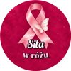Wzór: Przypinka Siła w Różu – grafika z napisem Siła w różu