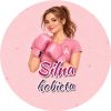 Wzór: Przypinka Silna Kobieta – grafika z napisem Silna kobieta