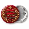 Przypinka Spotkanie Klasowe Złota Tarcza: przypinka na spotkanie klasowe z napisem Spotkanie klasowe oraz polem imię i nazwisko (np. Anna Kowalska) – przód i aluminiowy tył z agrafką
