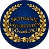 Wzór: Przypinka Spotkanie Maturzystów – napis Spotkanie maturzystów i pole rocznik na eleganckiej grafice