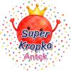 Wzór: Przypinka Super Kropka z Koroną – napis Super Kropka i pole imię