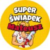 Wzór: Przypinka Super Świadek z Imieniem Komiksowa Pielęgniarka – napis Super Świadek i pole imię