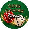 Wzór: Przypinka Super Świadek z Imieniem Kości w Locie – napis Super Świadek i pole imię