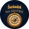 Wzór: Przypinka Świadek na Służbie Kompas – grafika z napisem Świadek na służbie