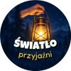 Wzór: Przypinka Światło Przyjaźni – grafika z napisem Światło przyjaźni
