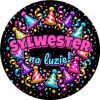 Wzór: Przypinka Sylwester na Luzie – sylwestrowa grafika z napisem Sylwester na luzie!